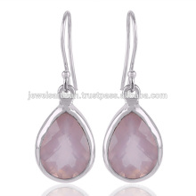 Rose Quartz Gemstone 925 Sterling Silver Earring